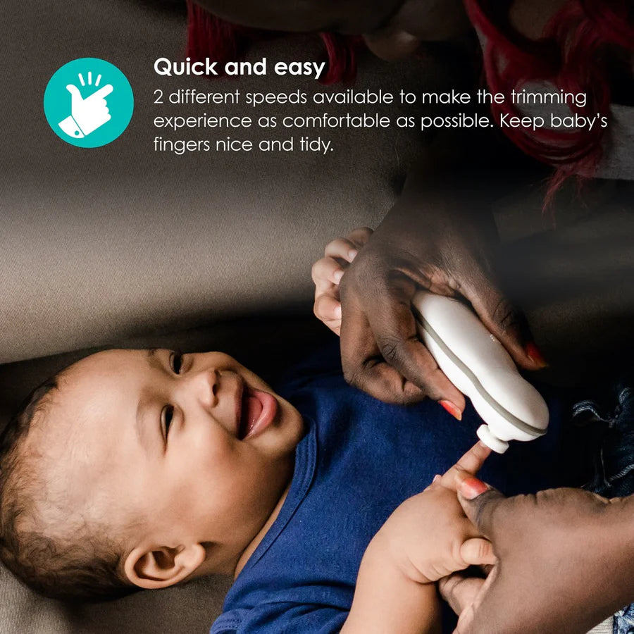 BBLuv Trimö – Safe & Quiet Electric Baby Nail Trimmer with 4-Stage Filing Discs