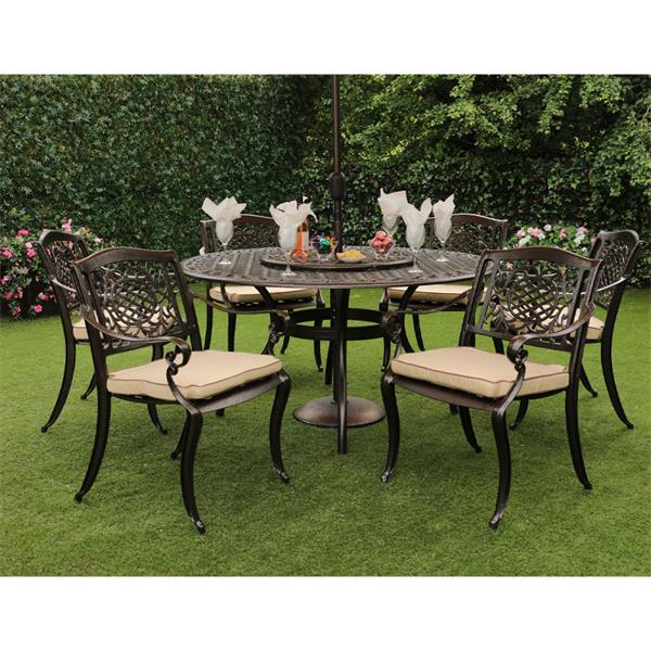 Ballygowan 6 Seat Set with Oval Table & Lazy Susan (Bronze)  - CLEARANCE