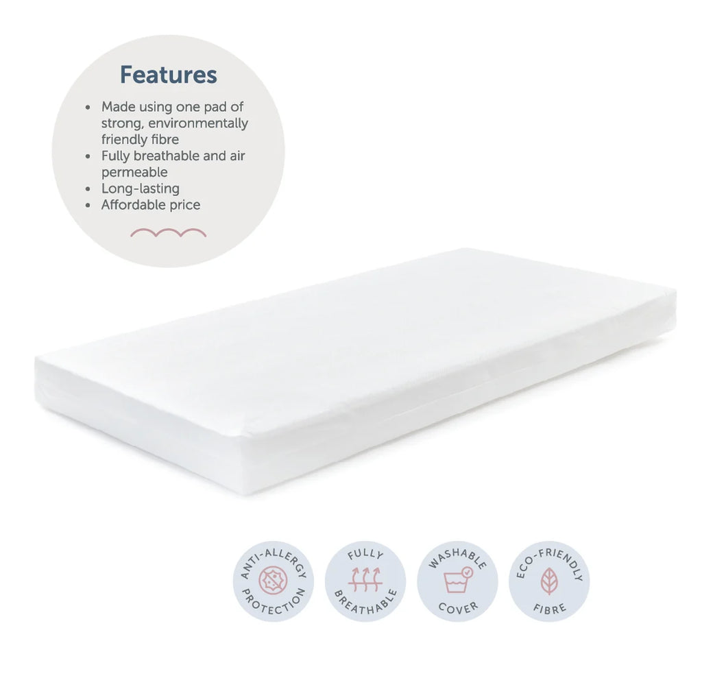 Baby Elegance Eco Fibre Cot Bed Mattress – 70 x 140 x 10cm