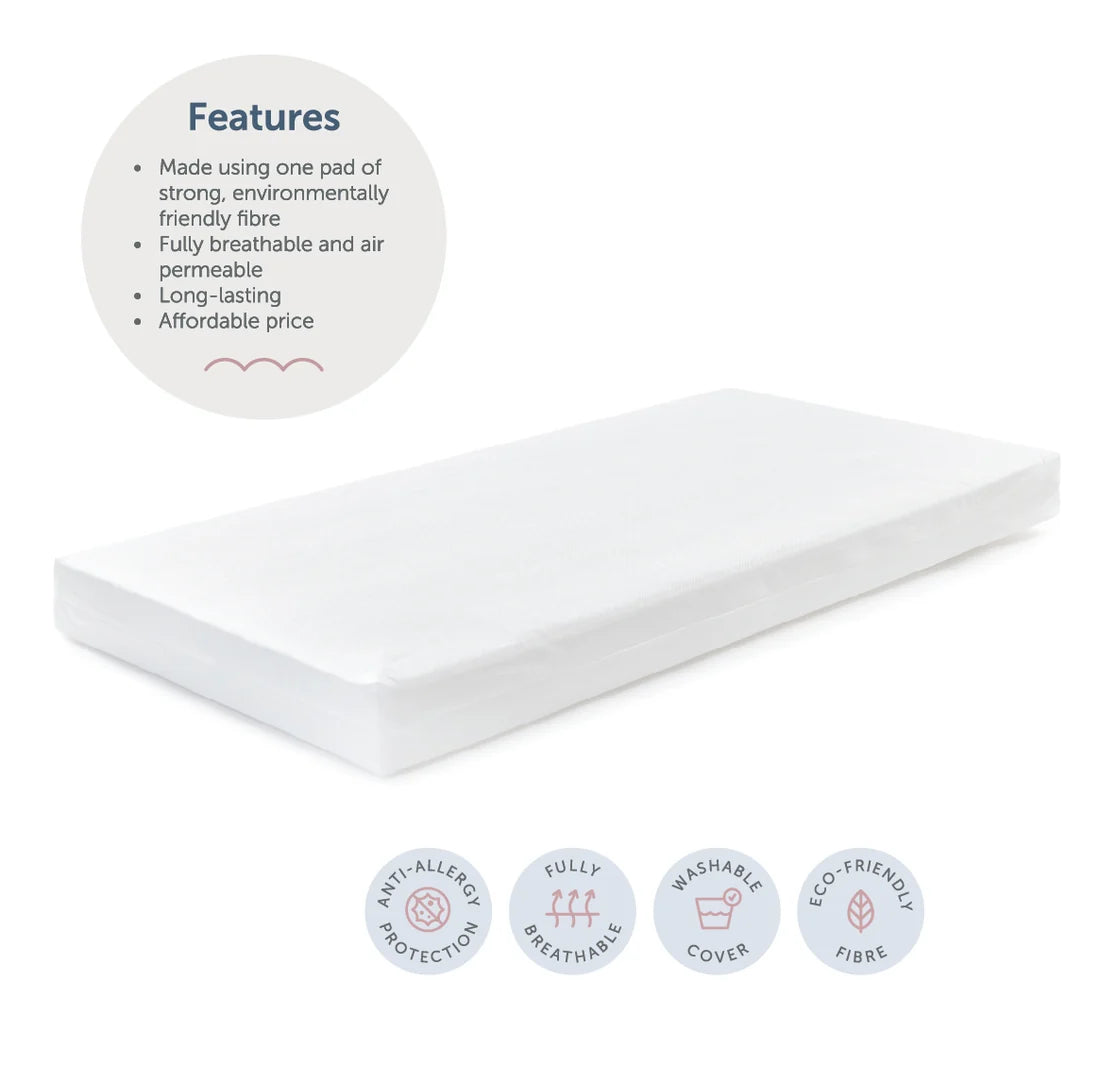 Baby Elegance Eco Fibre Cot Bed Mattress – 70 x 140 x 10cm