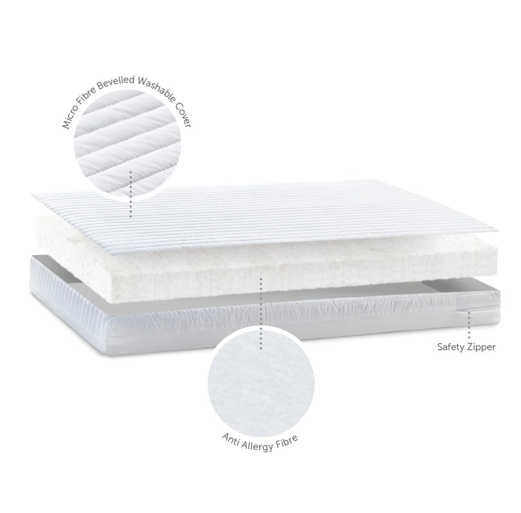 Baby Elegance Micro Fibre Cot Bed Mattress – 70 x 140 x 10cm