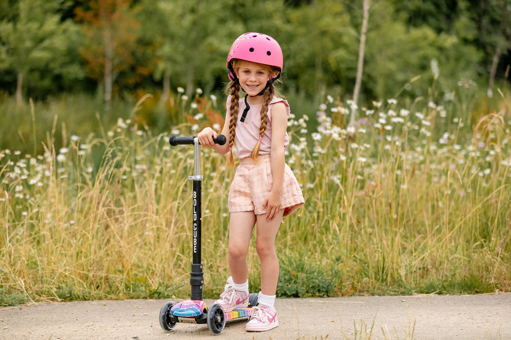 Bold Cube LED Scooter | Astro Dream & Swift Green