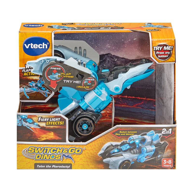 VTech Switch & Go Dinos – Talon the Pterodactyl 2-in-1 Dino Car