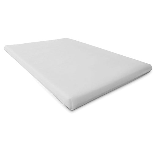 White mattress protector on a white background