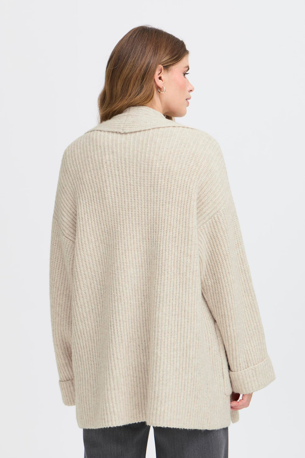 Fransa Beverley Cardigan | Relaxed Open-Front Knit