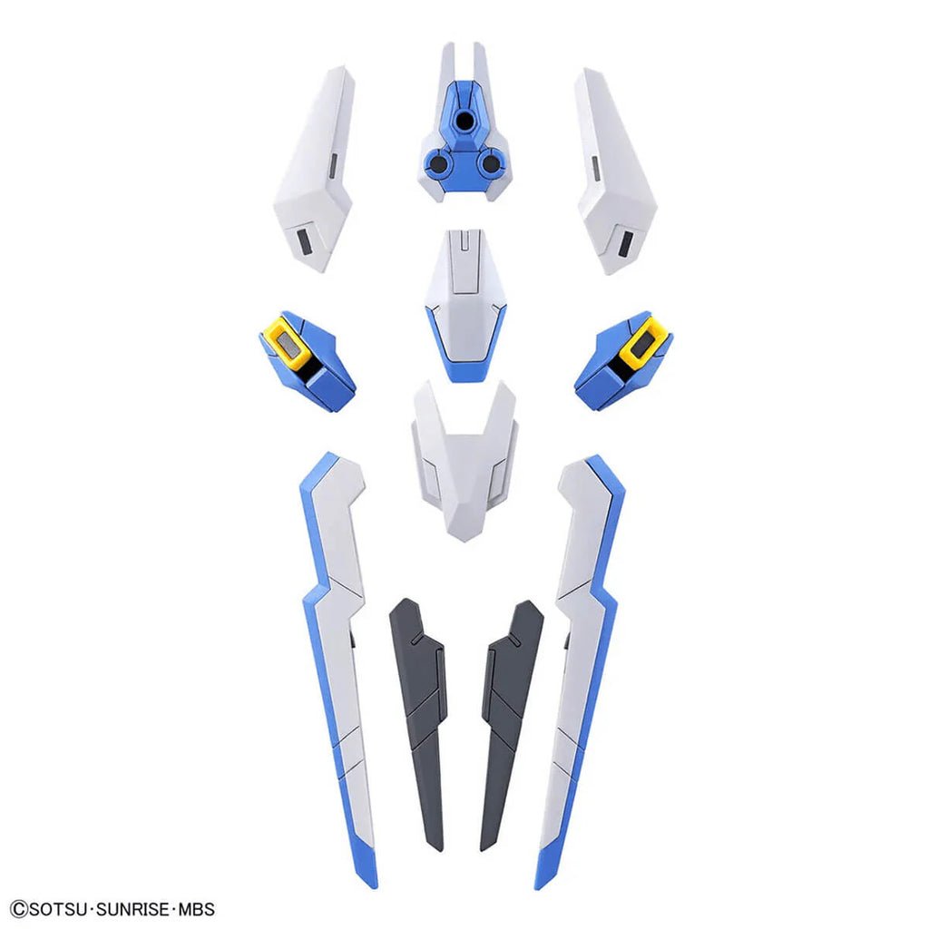 Set of robot model kits on a white background