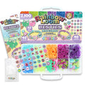 Rainbow Loom Besties Mini Combo set with rubber bands, charms, and buttons in a carrying case.