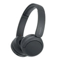 Black Sony headphones on a white background