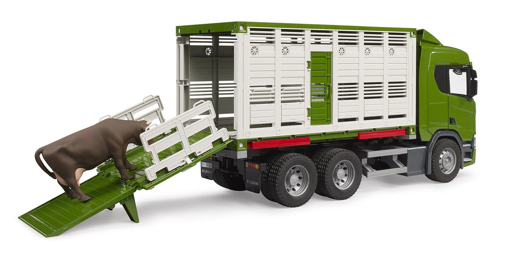 Bruder Scania Super R Cattle Transporter Truck with cow 1:16