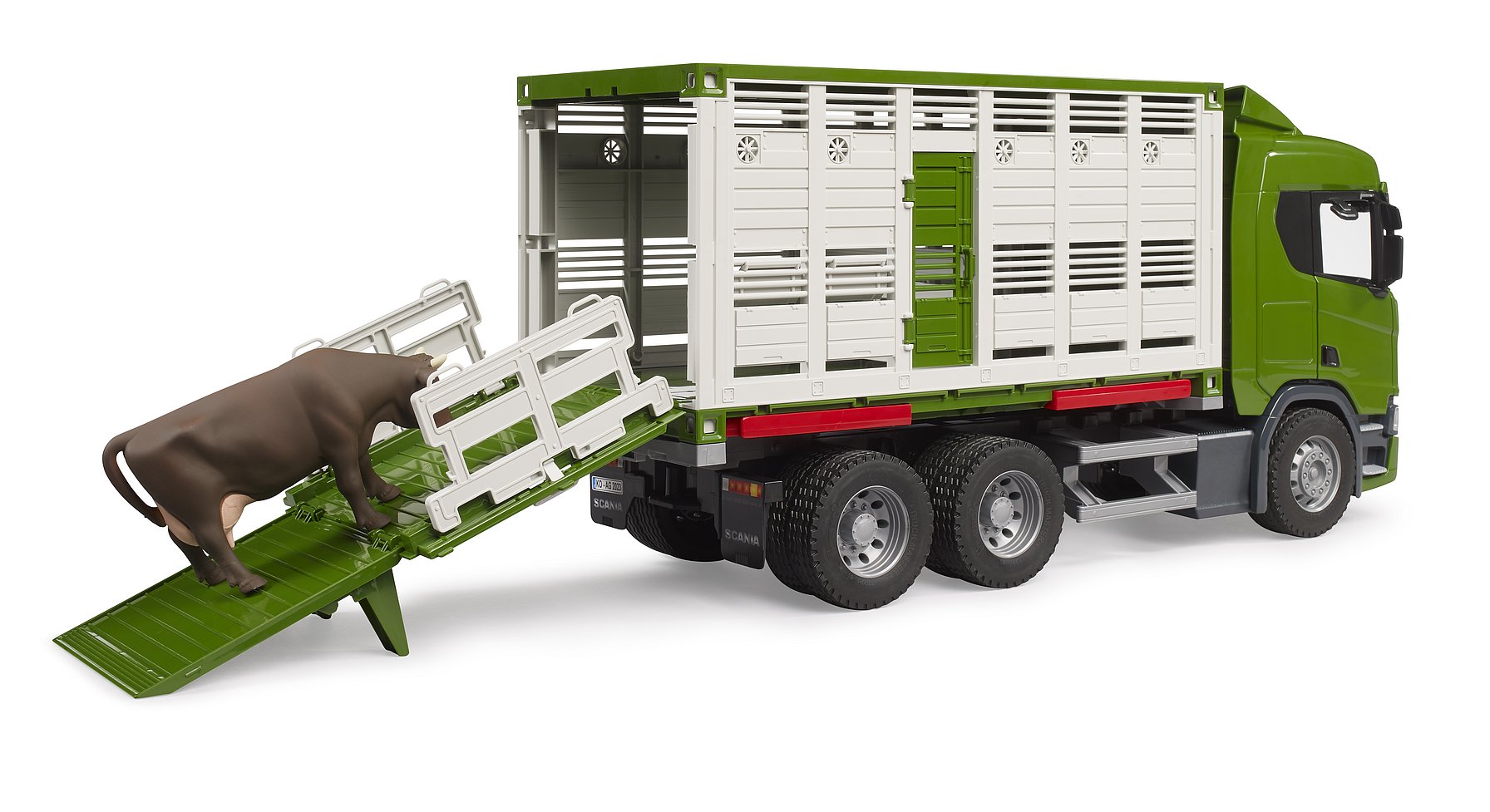 Bruder Scania Super R Cattle Transporter Truck with cow 1:16