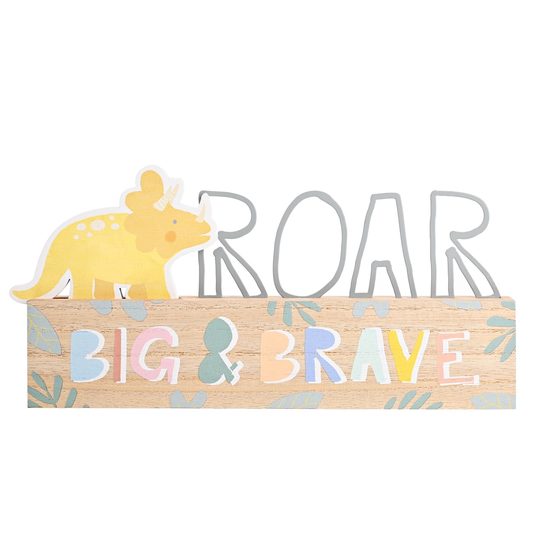 PETIT CHERI DINOSAUR PLAQUE - ROAR "BIG & BRAVE" - Flemings Department Store