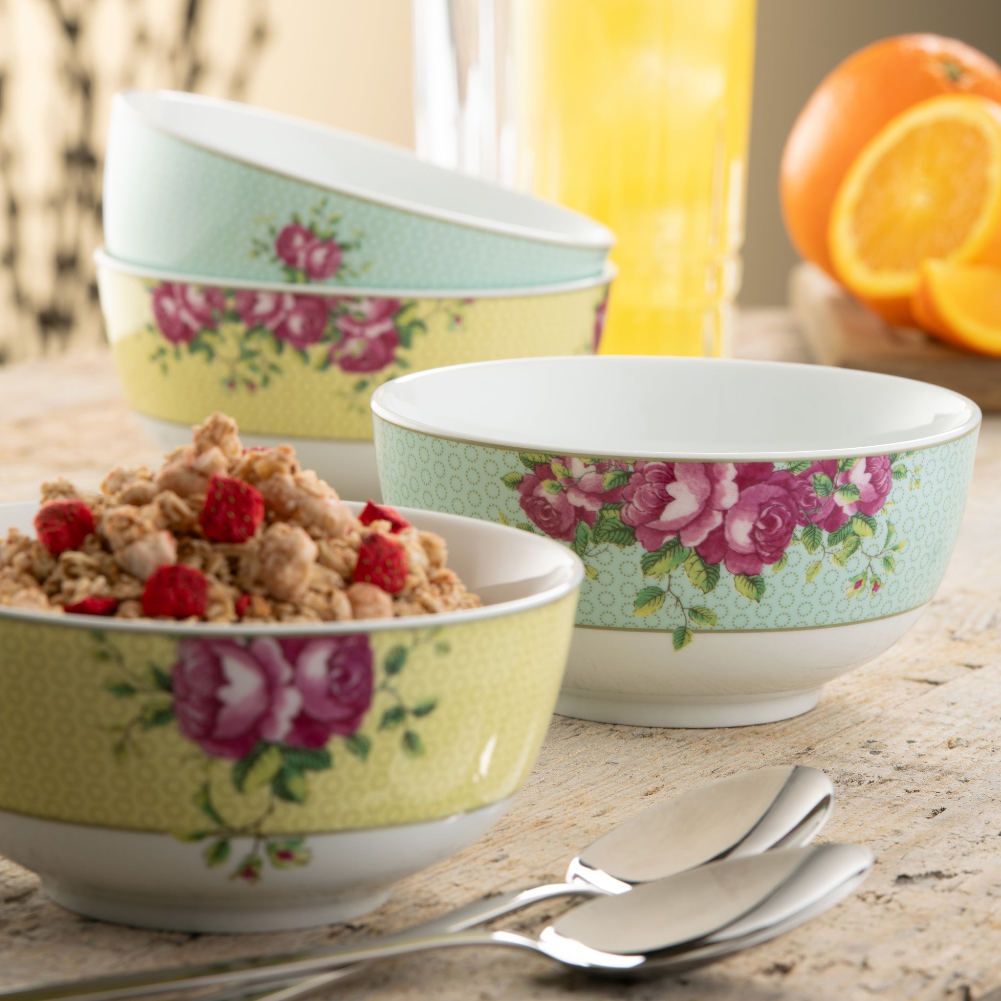 Aynsley Archive Rose Cereal Bowl Set of 4 alternate view
