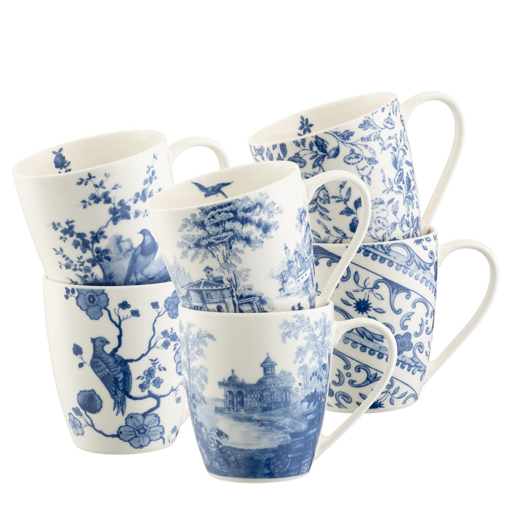 Aynsley Archive Blue Mugs Set of 6 product view