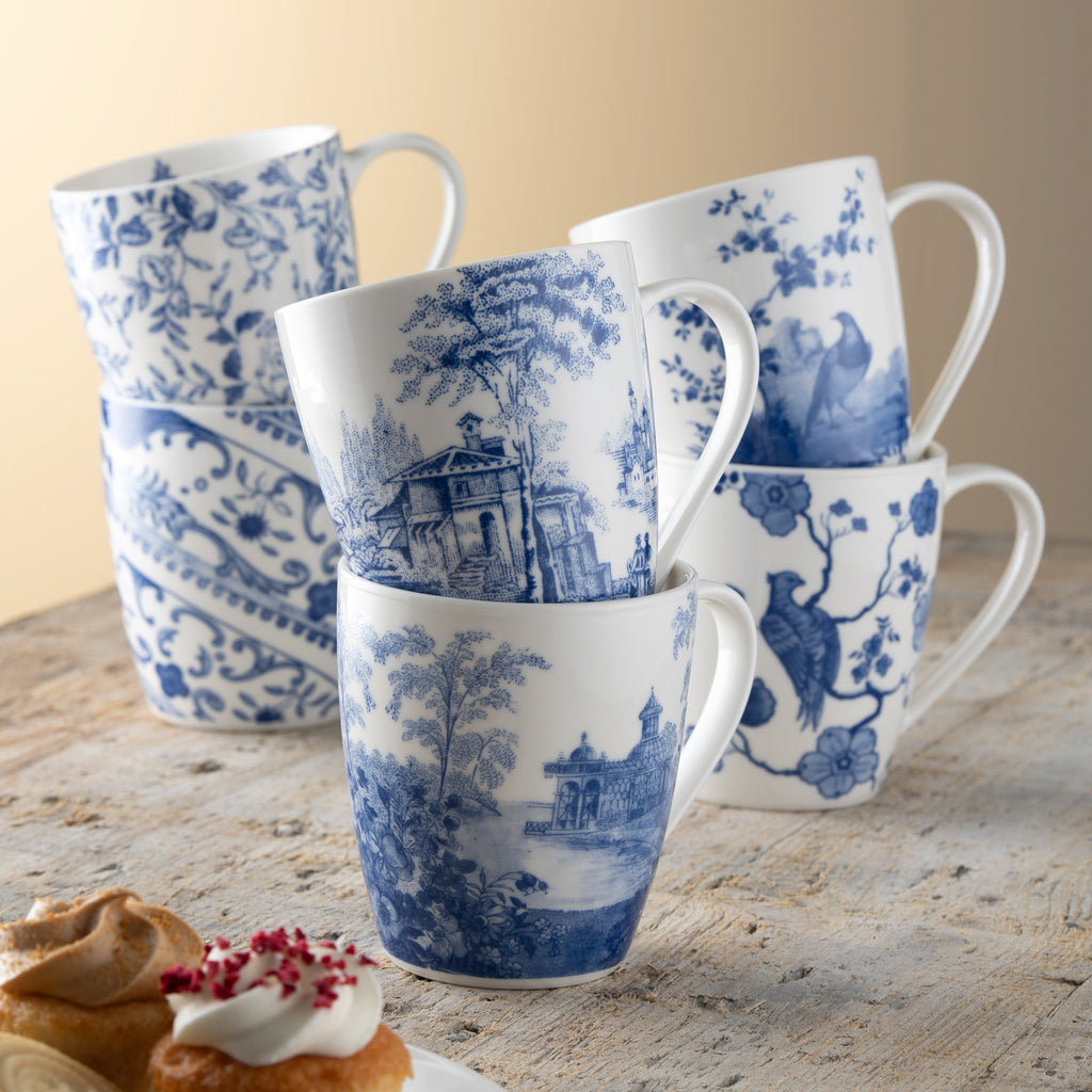 Aynsley Archive Blue Mugs Set of 6 alternate view