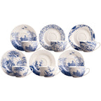 Aynsley Archive Blue Teacups & Saucers Set of 6 product view