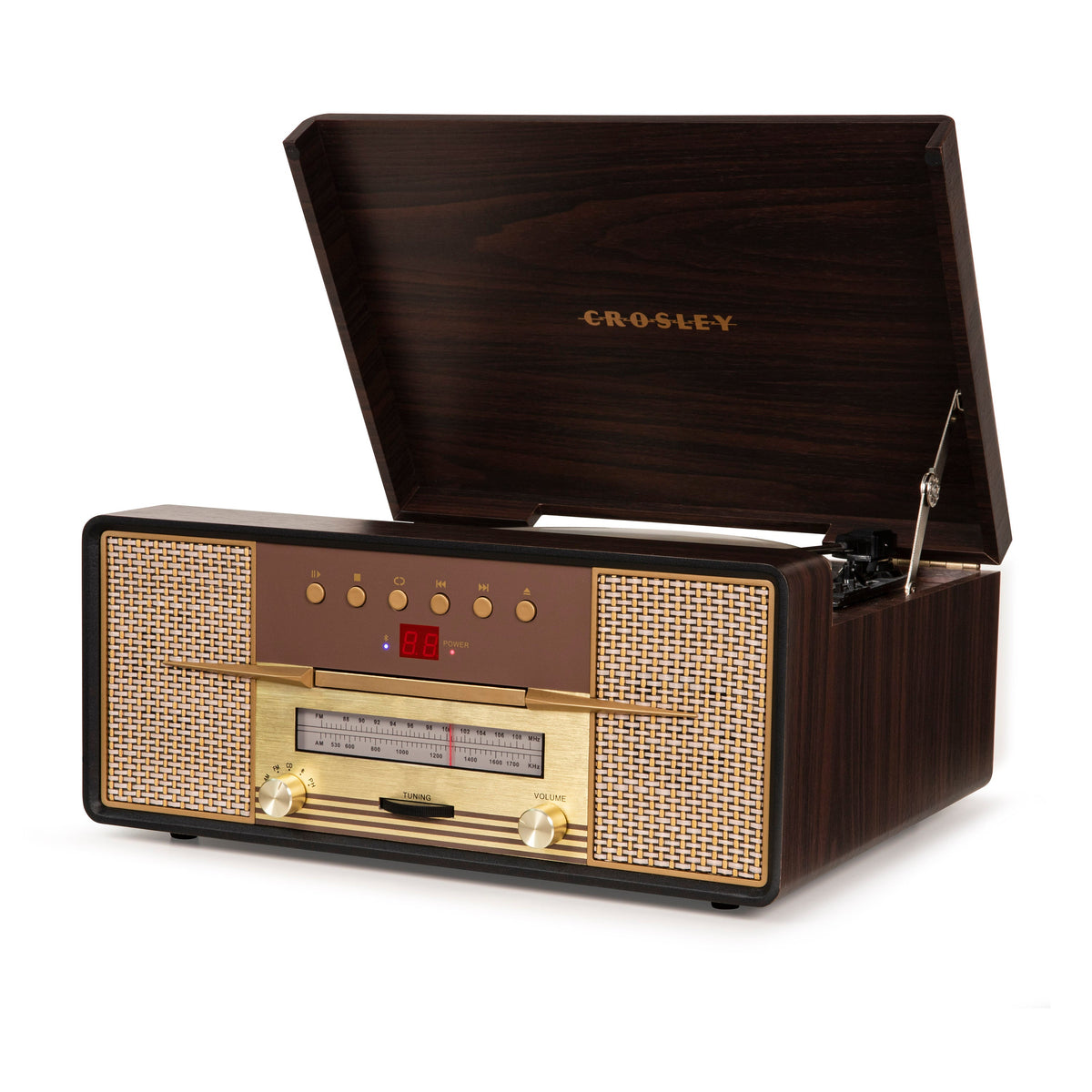 Crosley Rhapsody 7-in-1 Entertainment Centre with Record Player, CD & Radio – view 3