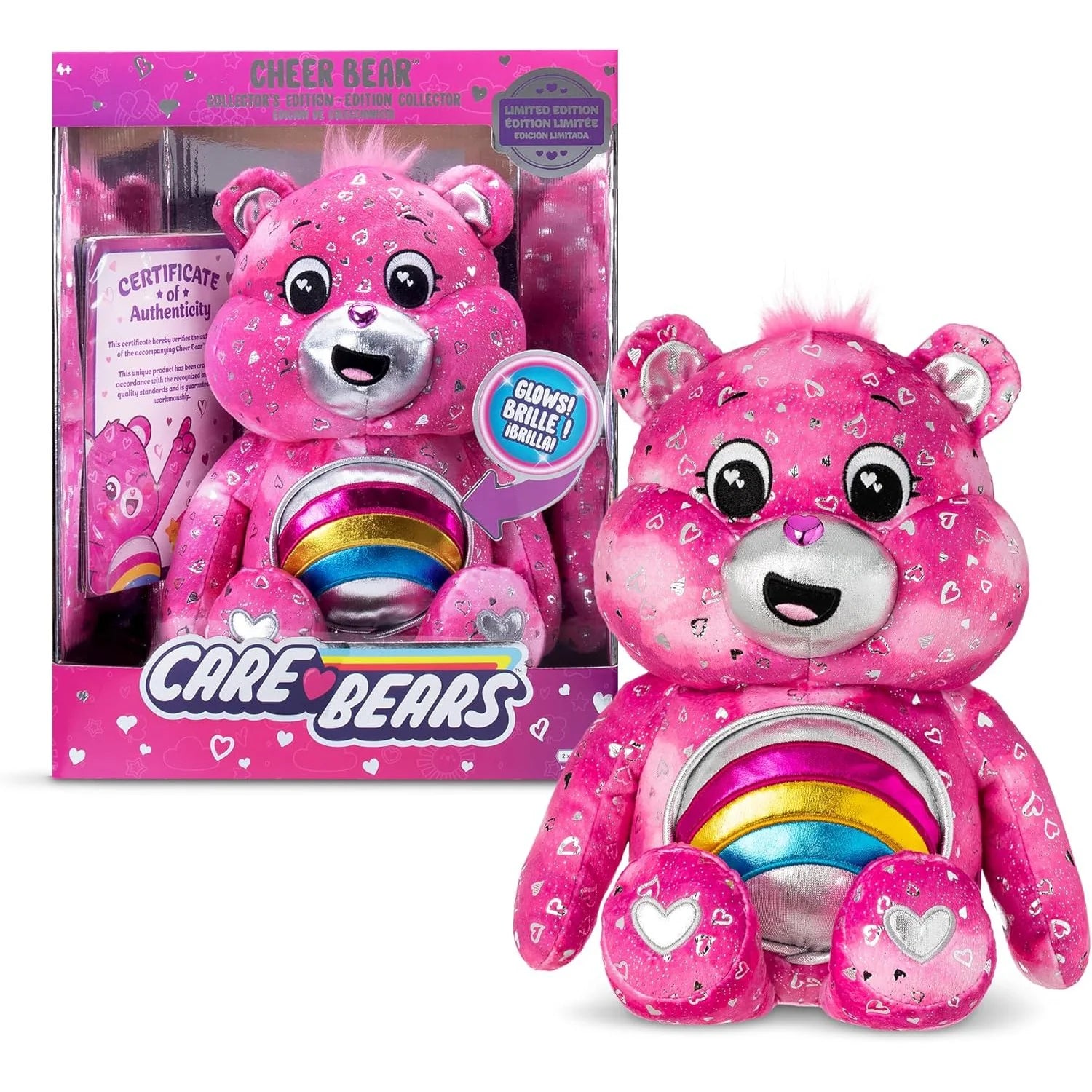 Care Bears Collector's Edition Cheer Bear Plush 35cm Light-Up