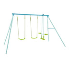 Triple Swing Set with Glider | Metal Frame, 4 Kids (3+)