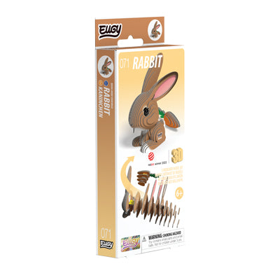 EUGY Rabbit 3D puzzle eco-friendly animal craft kit