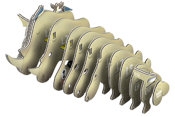 EUGY Rhino 3D Puzzle