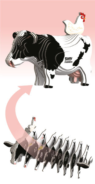EUGY Holstein Friesian Cow 3D Puzzle