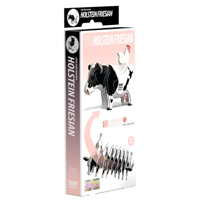 EUGY Holstein Friesian Cow 3D puzzle eco-friendly animal craft kit