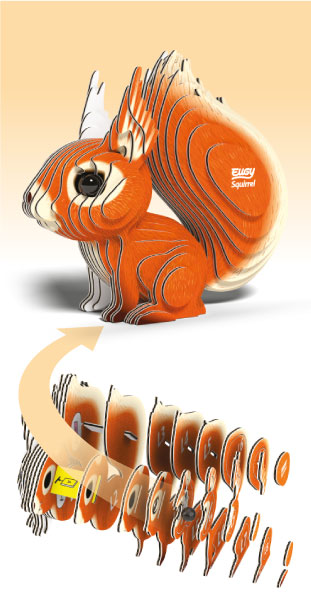 EUGY Squirrel 3D Puzzle