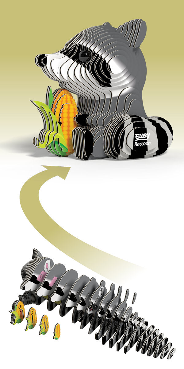 EUGY Raccoon 3D Puzzle