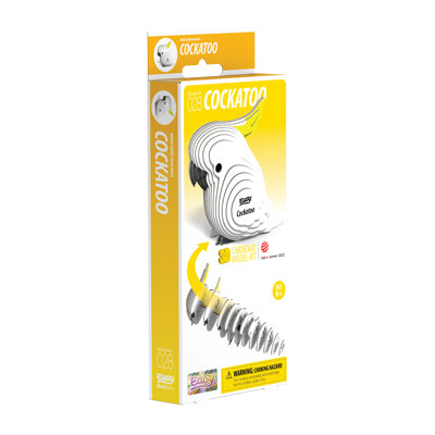 EUGY Cockatoo 3D puzzle eco-friendly animal craft kit