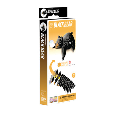 EUGY Black Bear 3D puzzle eco-friendly animal craft kit