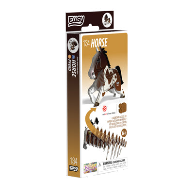 EUGY Horse 3D puzzle eco-friendly animal craft kit