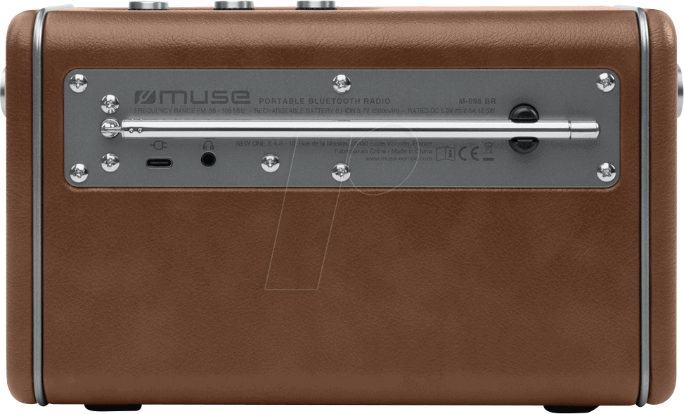 Muse M-098 BR Retro Portable Bluetooth FM Radio – view 3