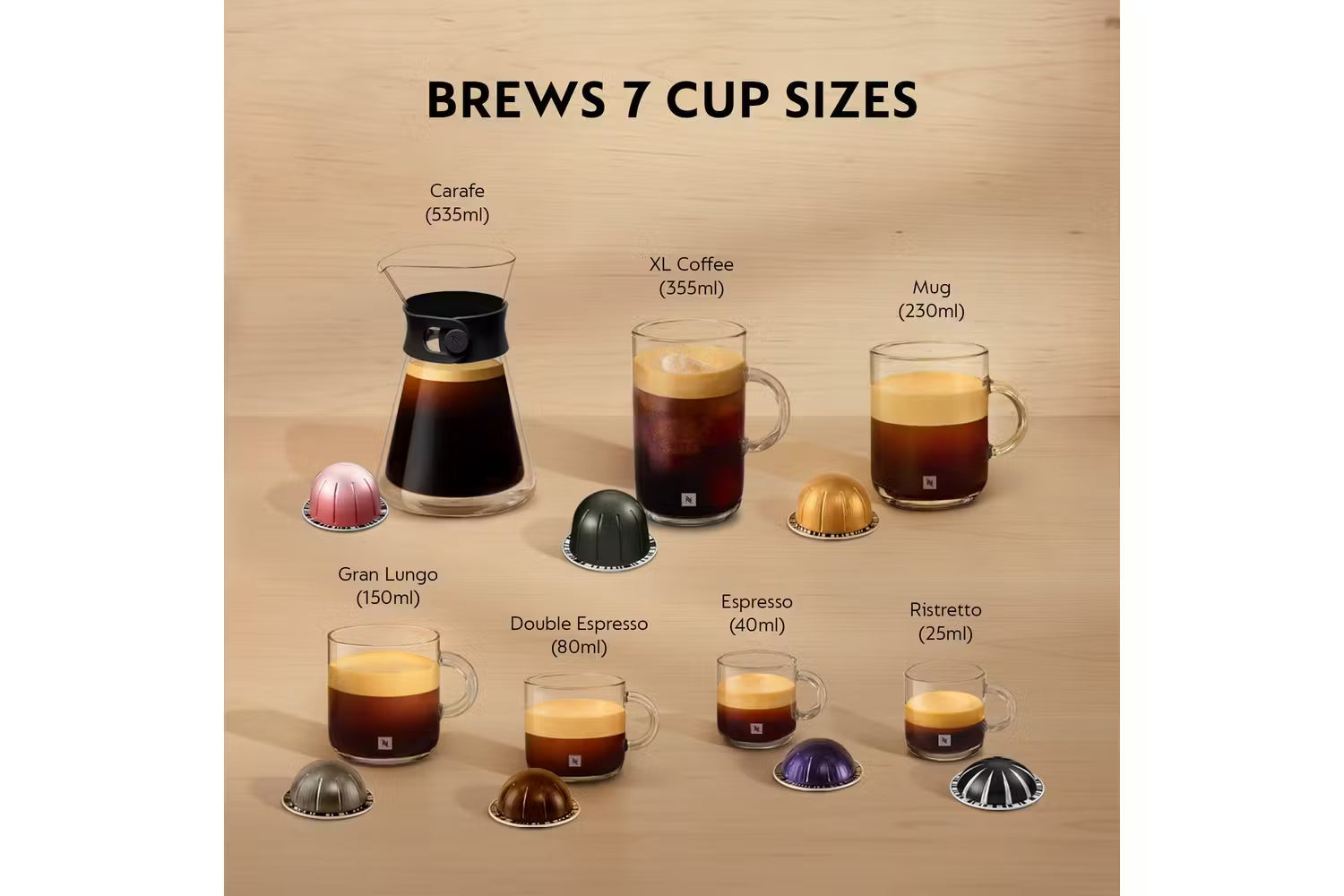 Nespresso Vertuo Lattissima Coffee Machine by De'Longhi – ENV300.B – Pod Coffee Maker with Milk Frother