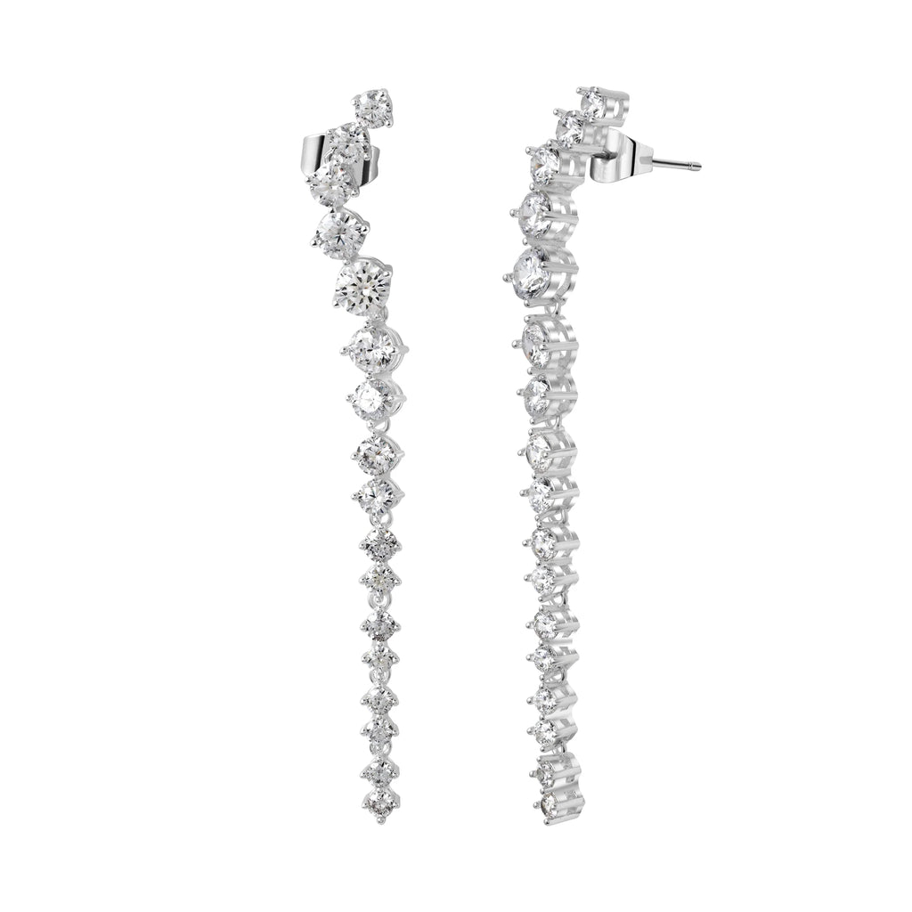 Newbridge Silverware Silver CZ Drop Earrings | Flemings Monaghan