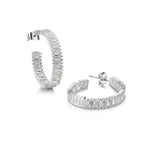 Newbridge Silverware Baguette CZ Hoop Earrings | Flemings Monaghan
