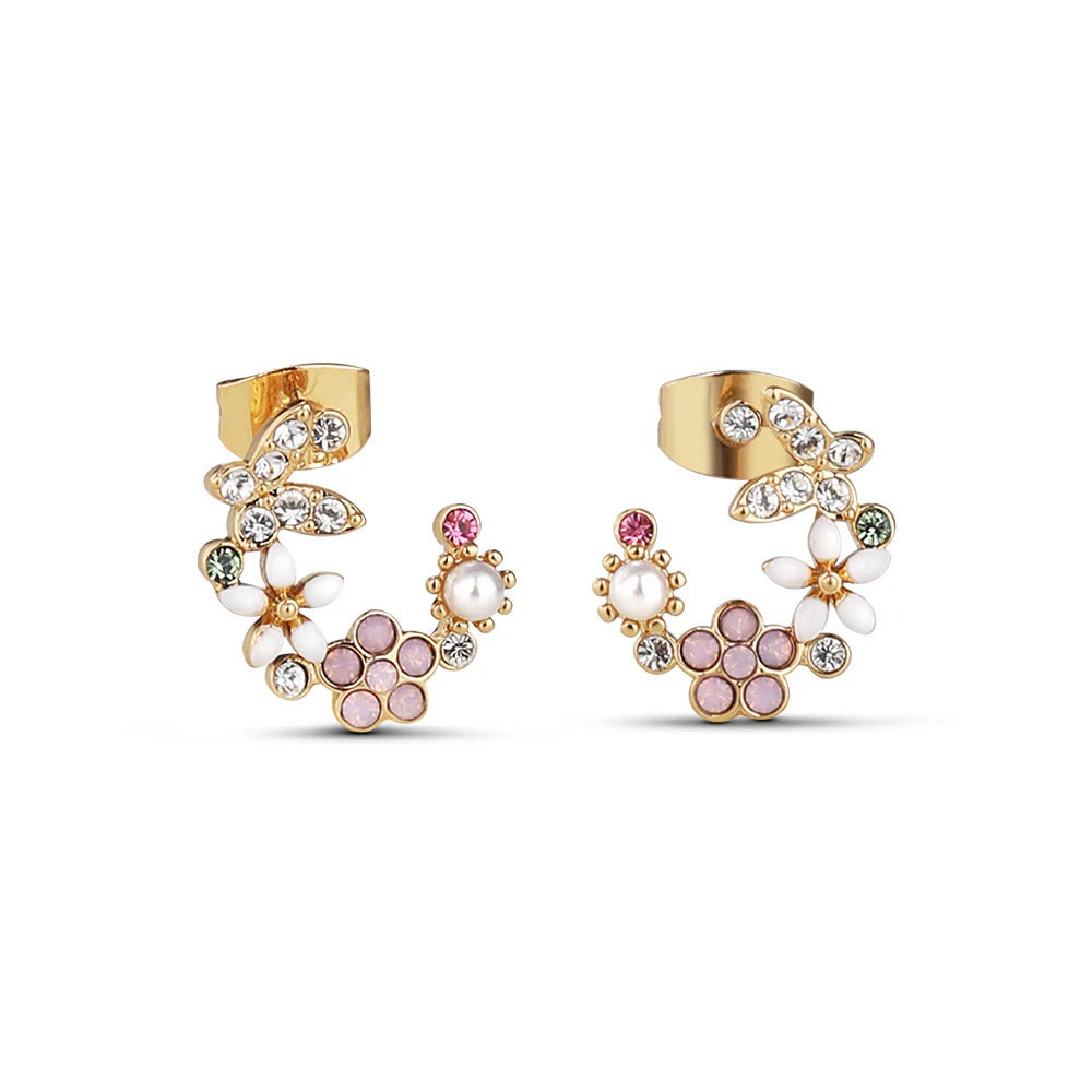 Newbridge Silverware Floral Butterfly Earrings | Flemings Monaghan