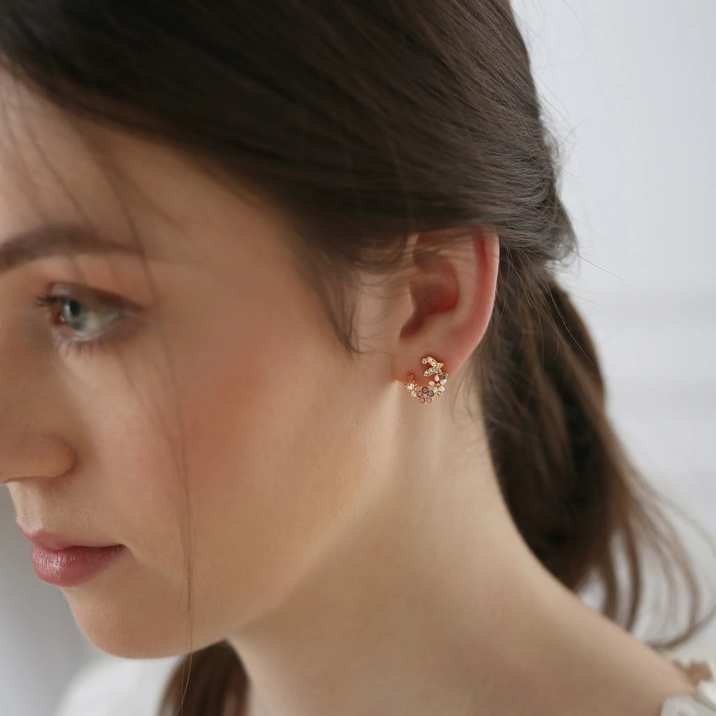 Newbridge Silverware Floral Butterfly Earrings | Flemings Monaghan