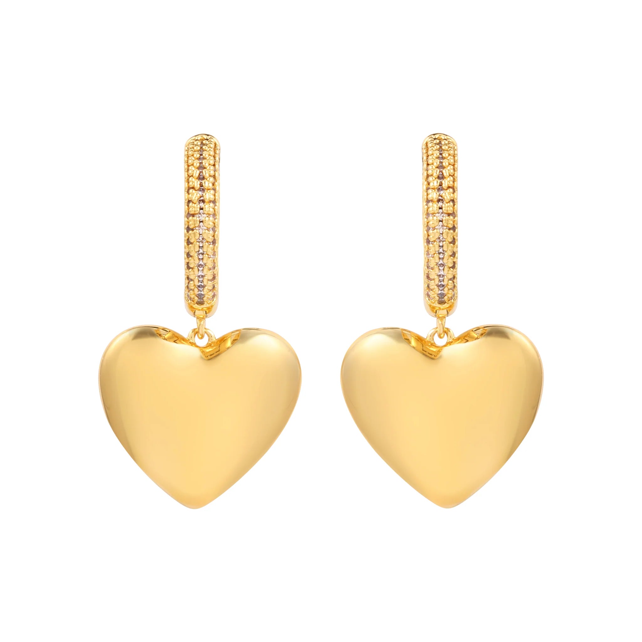 Newbridge Silverware Gold Heart Earrings | Flemings Monaghan