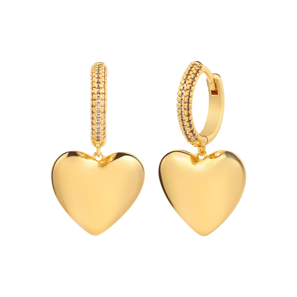 Newbridge Silverware Gold Heart Earrings | Flemings Monaghan