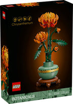 LEGO Botanicals Chrysanthemum set packaging with LEGO logo and product details.