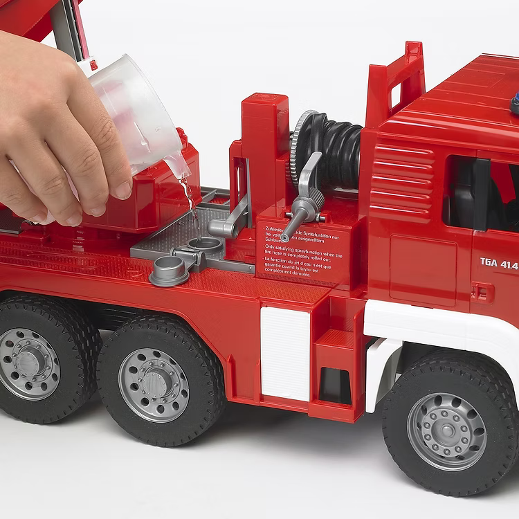 Bruder emergency fire engine with swiveling ladder 1:16 scale
