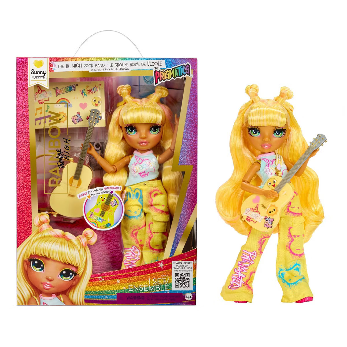 Rainbow High Jr High Rock Band Sunny – 9” Yellow Fashion Doll