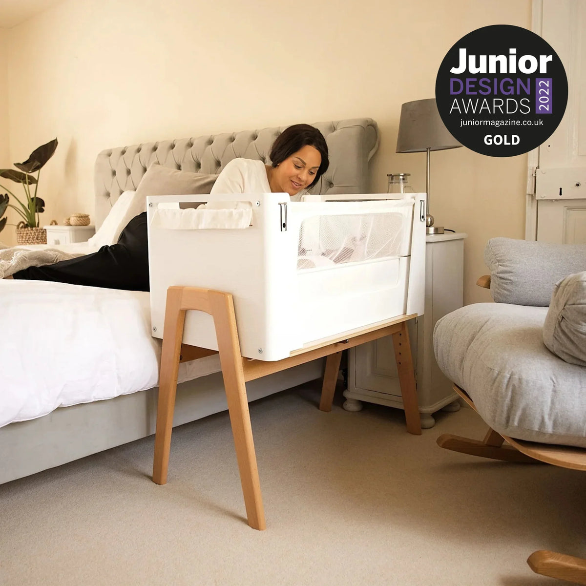 Ex-Display Gaia Baby Hera Bedside Crib