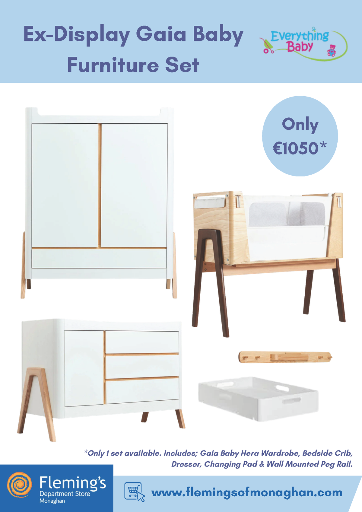 Ex-Display Gaia Baby Furniture Set | Nursery Furniture Bundle ...