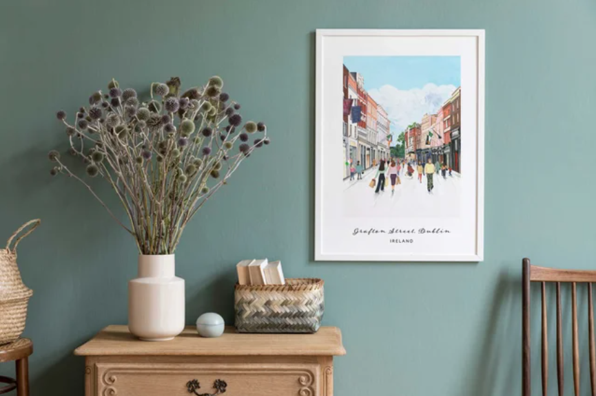 Grafton Street Dublin Print | Archival Dublin Wall Art | Hairy Fruit Art