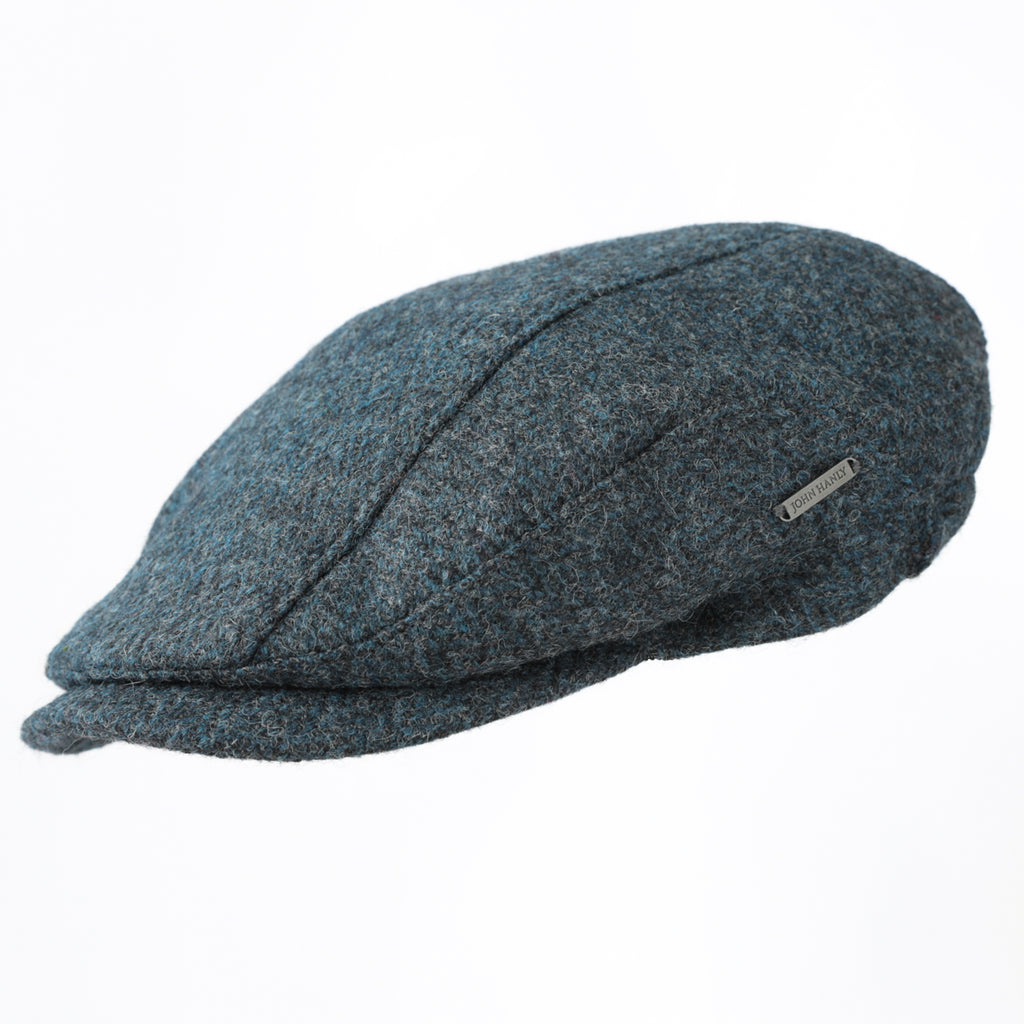 John Hanly Driving Cap – Charcoal Denim Irish Tweed Cap