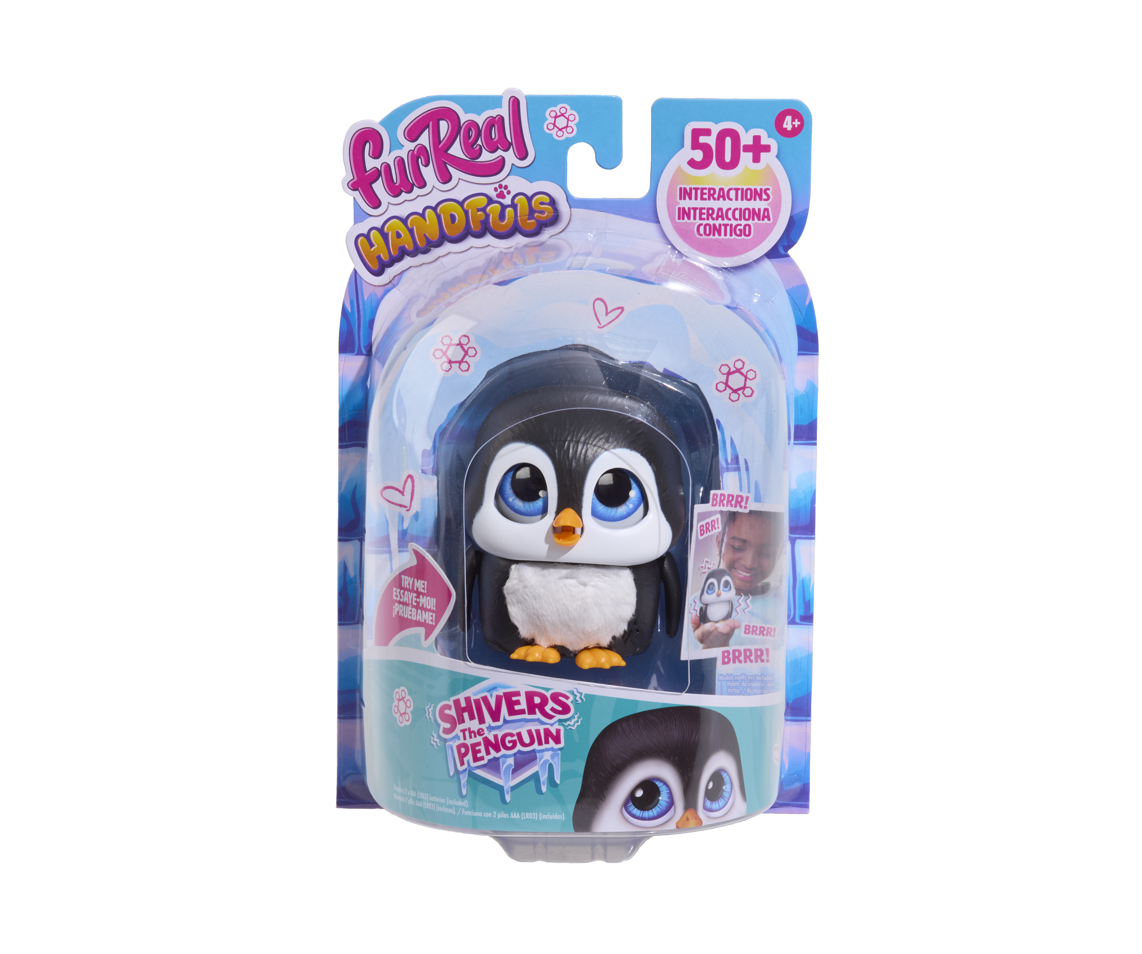 FurReal Shivers the Penguin toy in packaging on a white background