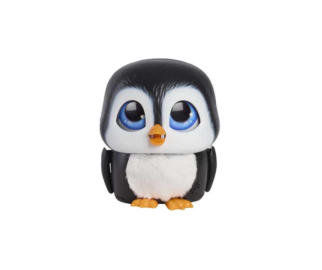 Toy penguin figure on a white background