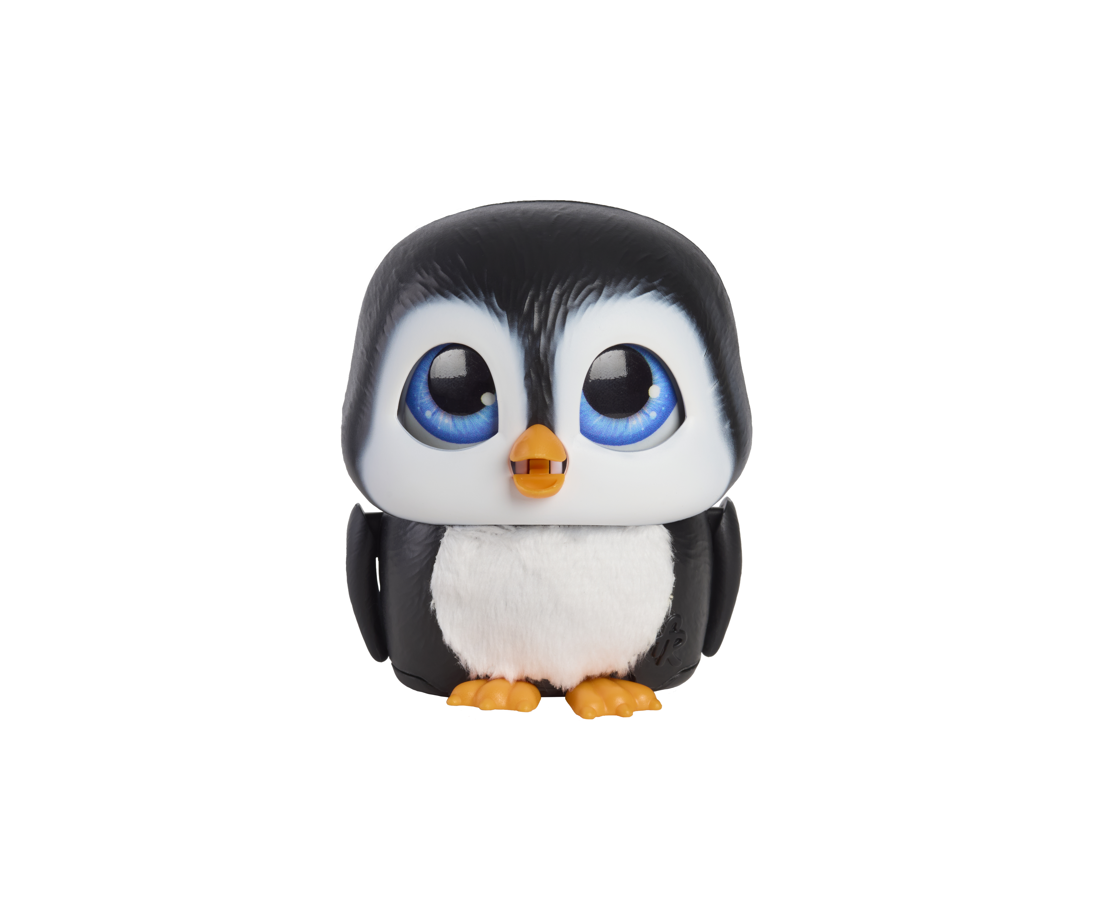 Toy penguin figure on a white background