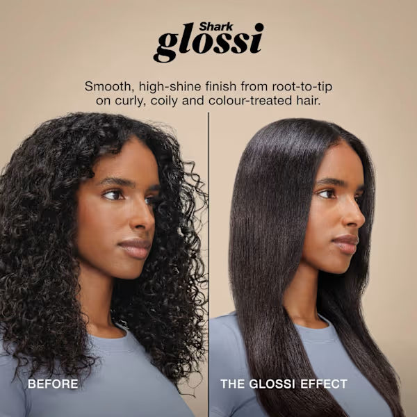 Glossi hair extensions with a focus on texture and color.